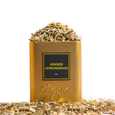 Chayam Ginger Lemongrass Tea - 50gm Tin, 1.7 Ounce | Refreshing Blend With Lemon Peel, Licorice & Spearmint - Rich In Antioxidants | Caffeine Free